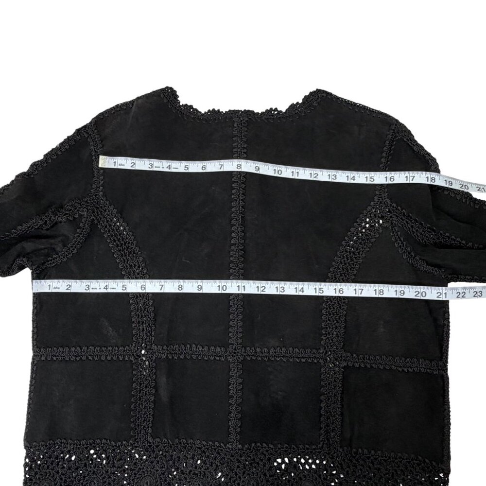 Suede Essentials Patchwork Suede Jacket | Black C… - image 5